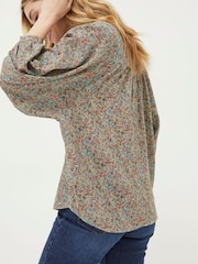 FatFace Green Evelyn Craft Floral Blouse - Image 2 of 4