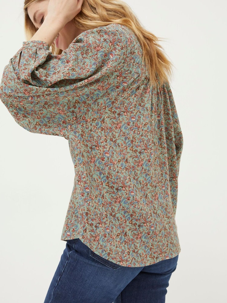FatFace Green Evelyn Craft Floral Blouse - Image 2 of 4