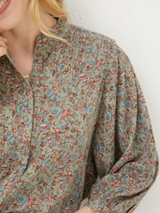 FatFace Green Evelyn Craft Floral Blouse - Image 4 of 4