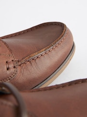 Hellbraun - Eleganter Segelschuh aus Leder - Bild 4 von 7