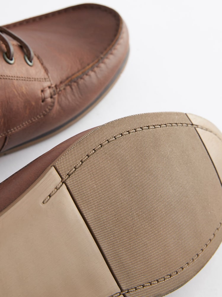 Hellbraun - Eleganter Segelschuh aus Leder - Bild 7 von 7
