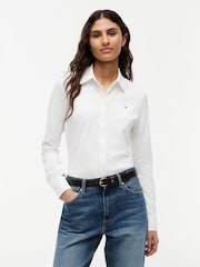 Tommy Hilfiger Natural Slim Fit Pique Shirt - Image 1 of 5