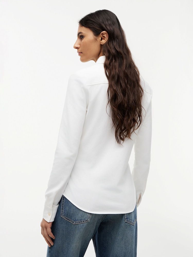 Tommy Hilfiger Natural Slim Fit Pique Shirt - Image 2 of 5
