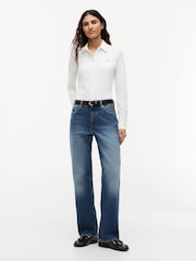Tommy Hilfiger Natural Slim Fit Pique Shirt - Image 3 of 5