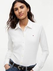 Tommy Hilfiger Natural Slim Fit Pique Shirt - Image 4 of 5