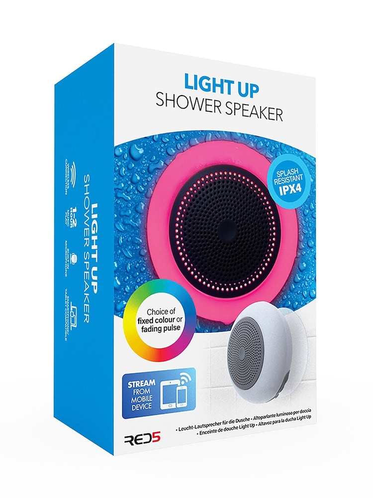 Splash Rave Party Buy MenKind Multi Colour RED5 Light Up Shower Speaker Portable from the ...
