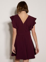Apricot Red Jersey Crepe Mini Dress - Image 3 of 4