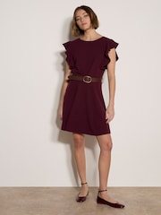 Apricot Red Jersey Crepe Mini Dress - Image 4 of 4