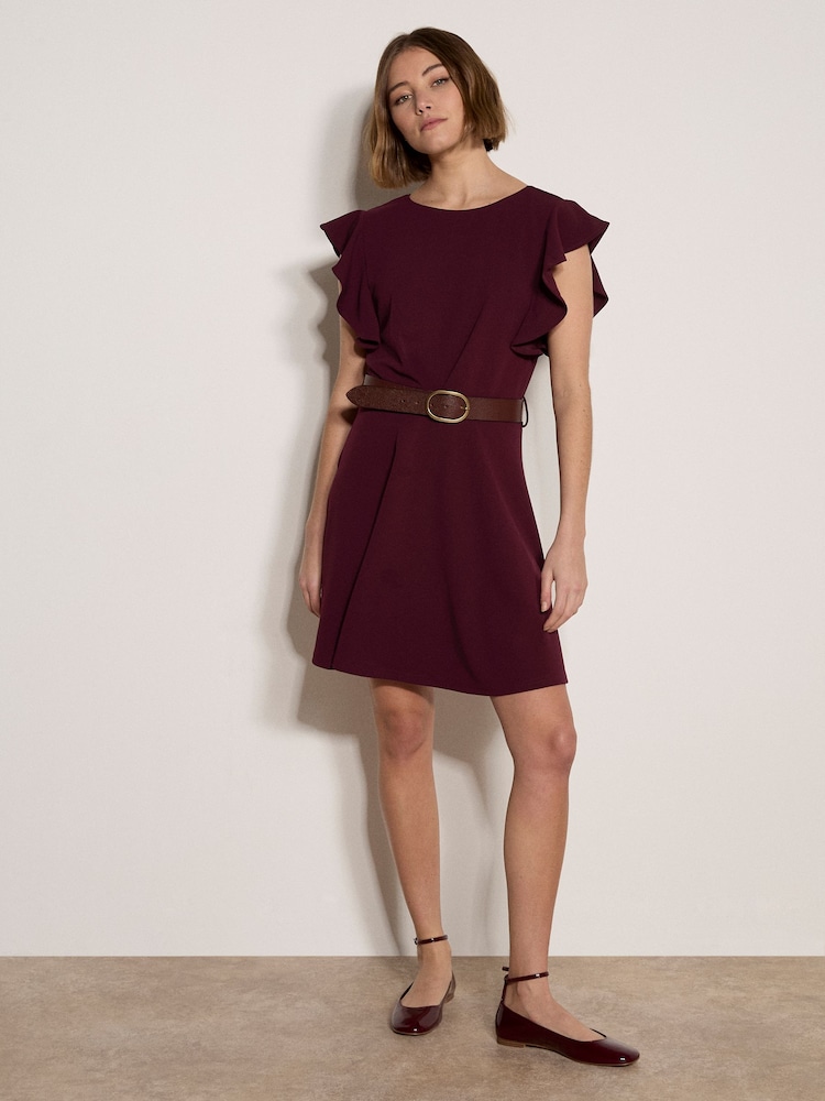 Apricot Red Jersey Crepe Mini Dress - Image 4 of 4