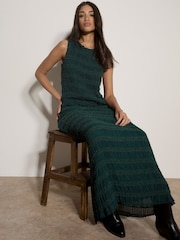 Apricot Green Ruched Chiffon Maxi Skirt - Image 1 of 5
