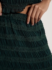 Apricot Green Ruched Chiffon Maxi Skirt - Image 3 of 5