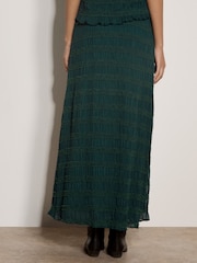 Apricot Green Ruched Chiffon Maxi Skirt - Image 5 of 5