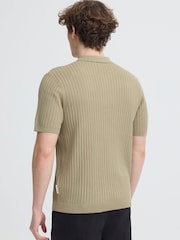 Casual Friday Green Karl Short Sleeve Knitted Polo Shirt - Image 2 of 5