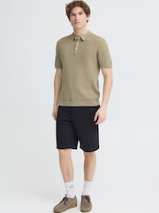 Casual Friday Green Karl Short Sleeve Knitted Polo Shirt - Image 3 of 5