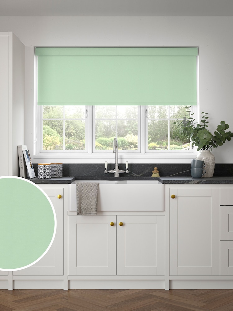 Sea Green Echo Made to Measure Blackout Roller Blind - Image 1 of 6