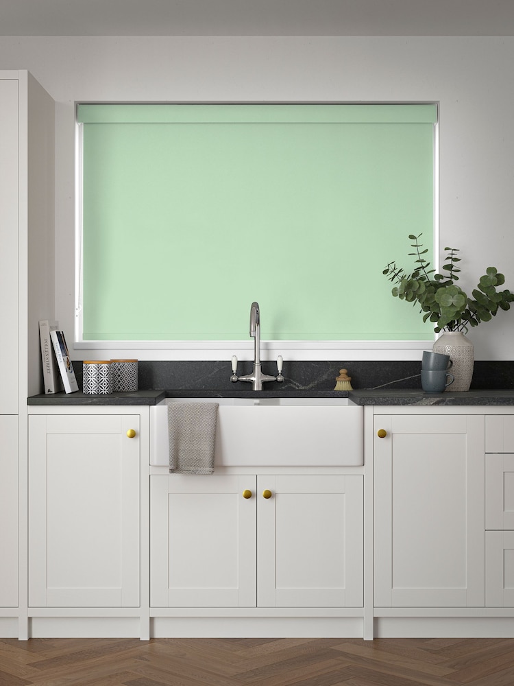 Sea Green Echo Made to Measure Blackout Roller Blind - Image 2 of 6