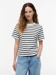 Tommy Hilfiger Blue Boxy Interlock Knit T-Shirt - Image 1 of 5