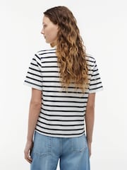 Tommy Hilfiger Blue Boxy Interlock Knit T-Shirt - Image 2 of 5