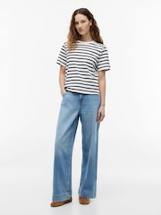 Tommy Hilfiger Blue Boxy Interlock Knit T-Shirt - Image 3 of 5