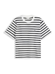 Tommy Hilfiger Blue Boxy Interlock Knit T-Shirt - Image 5 of 5