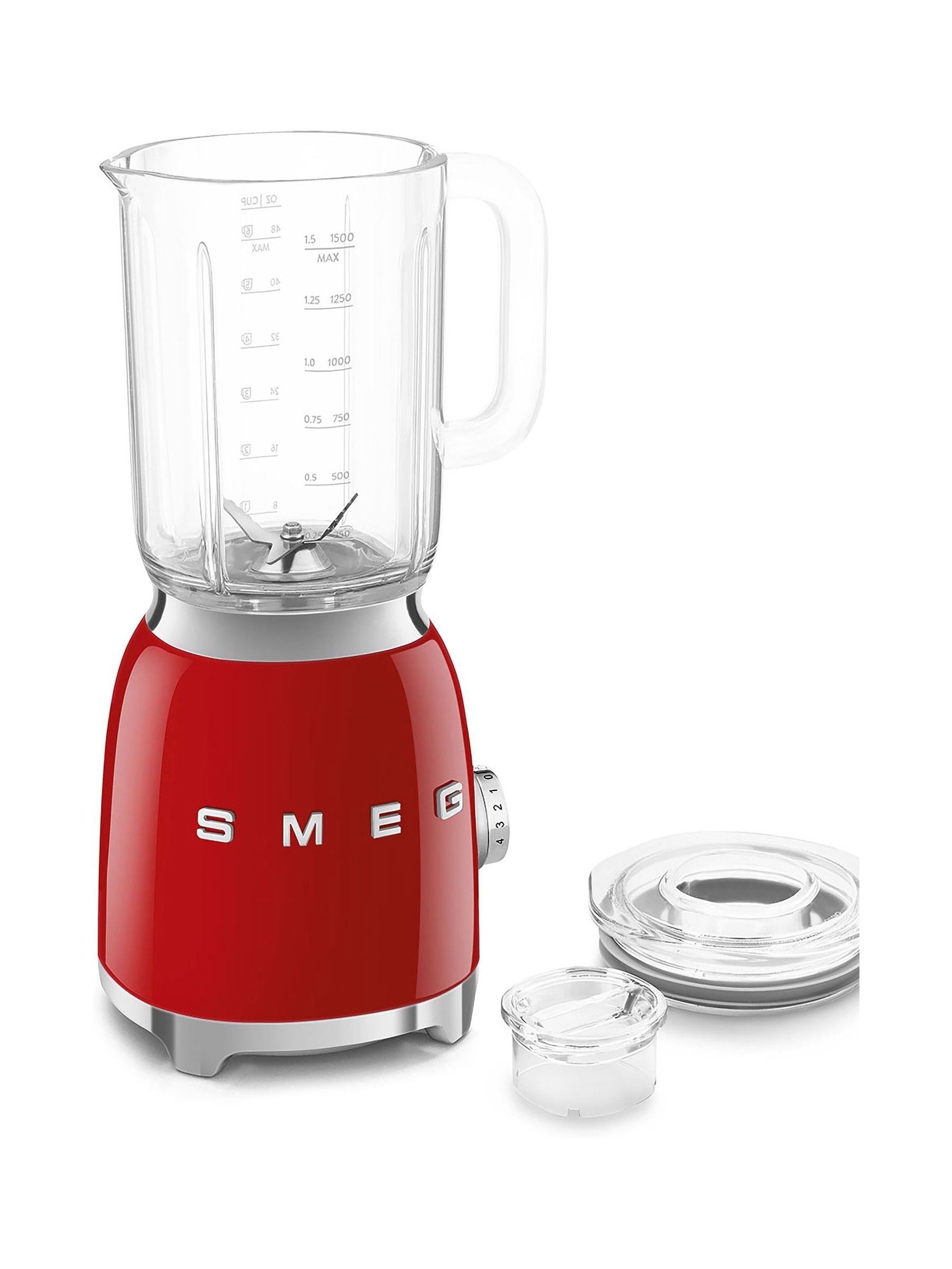 Smeg Jug Blender- Retro, 4 Speeds, 1.5L, 800W, Red, BLF03RDUK in Red - Image 15