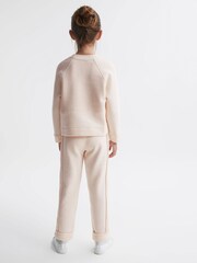 Reiss Pink Mel Junior Sparkle Crew Neck Sweatshirt - Image 4 of 5