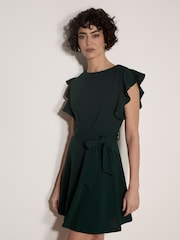 Apricot Black Jersey Crepe Mini Dress - Image 1 of 4