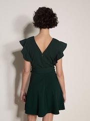 Apricot Black Jersey Crepe Mini Dress - Image 2 of 4