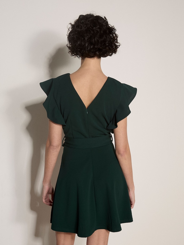 Apricot Black Jersey Crepe Mini Dress - Image 2 of 4 Apricot Black Jersey Crepe Mini Dress - Image 2 of 4