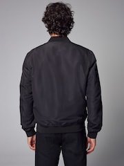 Black Shower Resistant Bomber Jacket - Image 3 of 12