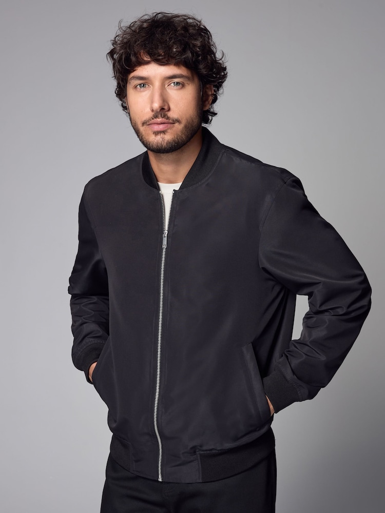 Buy Black Shower Resistant Bomber Jacket from the Next UK online shop
