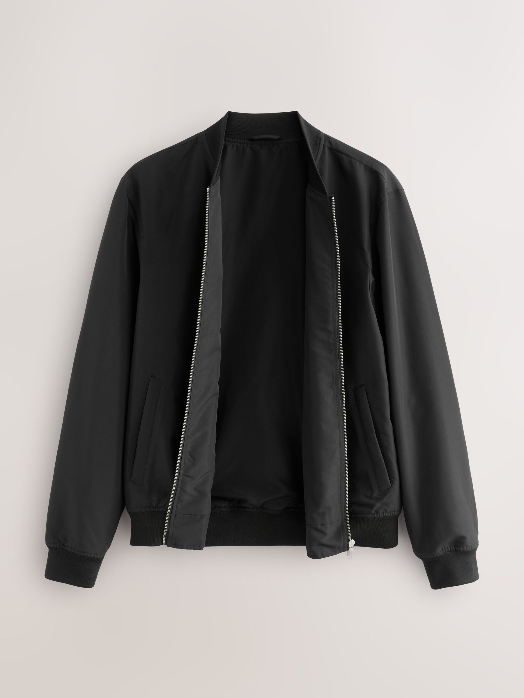 Black Showerproof Hooded Jacket