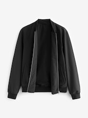 Black Shower Resistant Bomber Jacket - Image 9 of 12