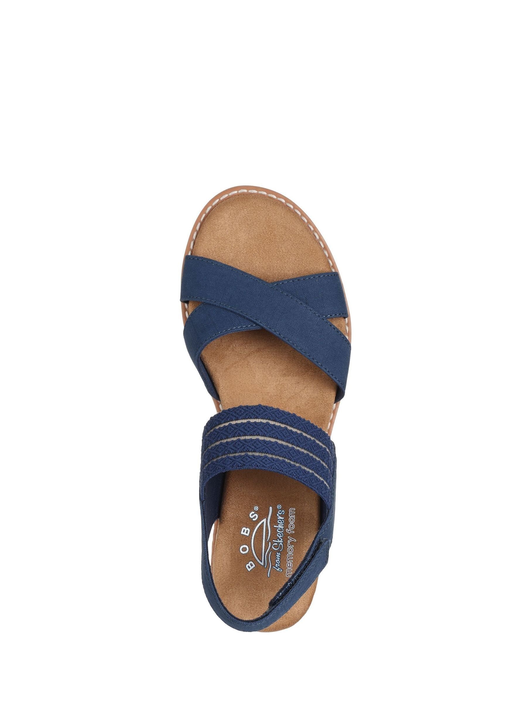 Skechers Blue Womens Bobs Desert Kiss Shore Enough Sandals