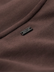 Braun - Superdry Minikleid aus Jersey mit Zierkragen - Bild 4 von 5