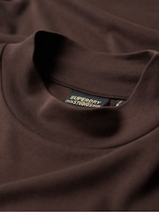 Braun - Superdry Minikleid aus Jersey mit Zierkragen - Bild 5 von 5