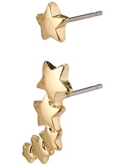PILGRIM Gold Plated Ava Crawler Star Earrings - Image 1 of 4