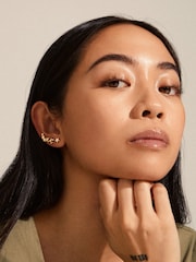 PILGRIM Gold Plated Ava Crawler Star Earrings - Image 3 of 4