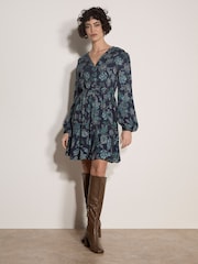 Azul - Minivestido Floral Folk Apricot - Imagen 3 de 4