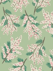 Cath Kidston Green Mimosa Flower Multi Made To Measure Roller Blind - Image 3 of 4