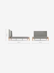 MADE.COM Cool Grey Bed Roscoe - Image 5 of 5