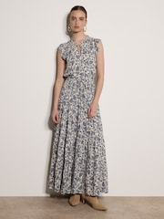 Apricot Cream Painterly Paisley Ruffle Top - Image 5 of 5