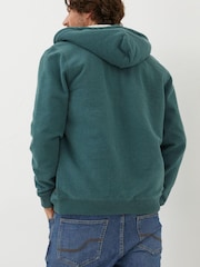 FatFace Green Fleece Lined Zip Hoodie - Image 2 of 5