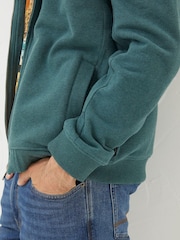 FatFace Green Fleece Lined Zip Hoodie - Image 4 of 5