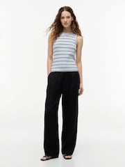 Tommy Hilfiger Blue Stripe Slim Crew Neck Tank Top - Image 3 of 5