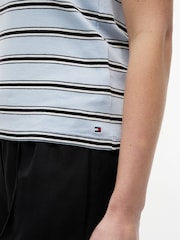 Tommy Hilfiger Blue Stripe Slim Crew Neck Tank Top - Image 4 of 5