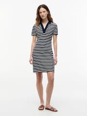 Tommy Hilfiger Blue Slim Mini Short Sleeve Polo Dress - Image 1 of 5
