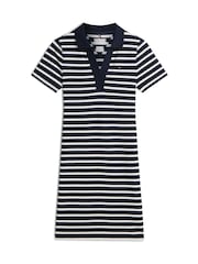 Tommy Hilfiger Blue Slim Mini Short Sleeve Polo Dress - Image 5 of 5