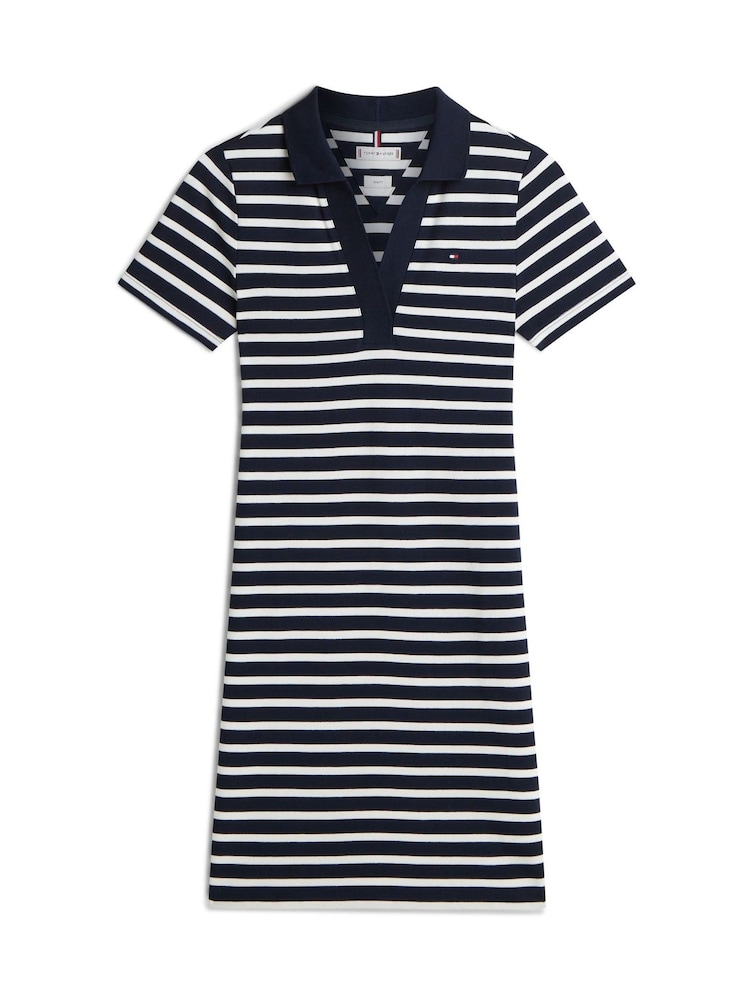 Tommy Hilfiger Blue Slim Mini Short Sleeve Polo Dress - Image 5 of 5
