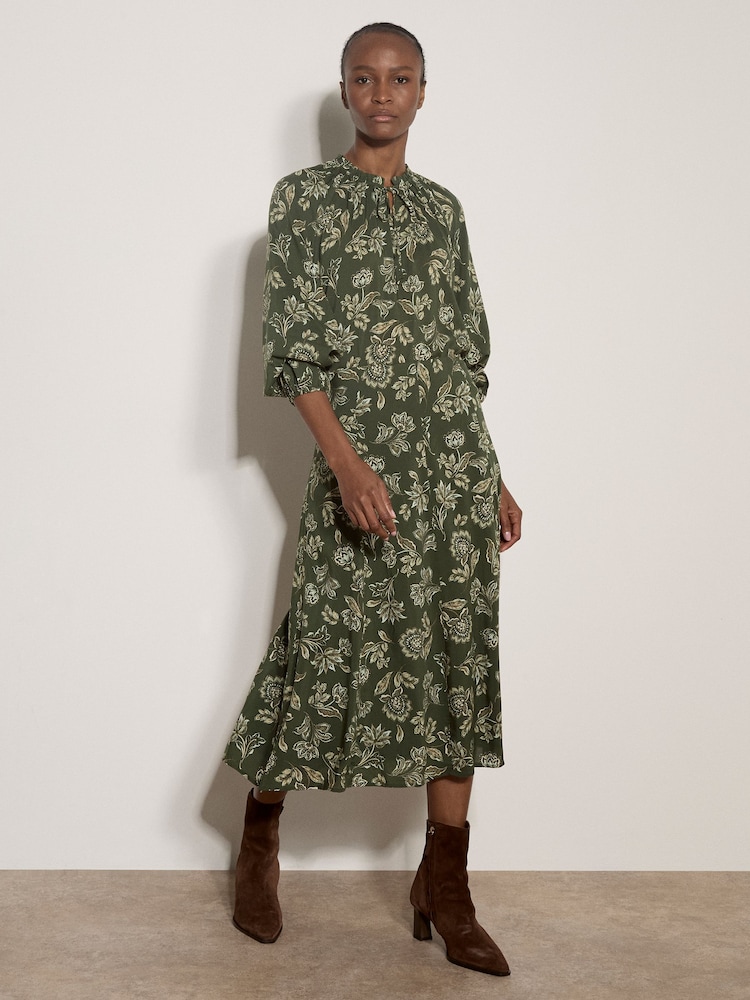 Apricot Green Folk Floral Blouse - Image 1 of 4